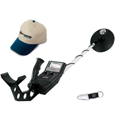 Bounty Hunter VLF Metalldetektor mit gratis Fundtasche, Kappe und Schlüsselanhänger mit Kompass