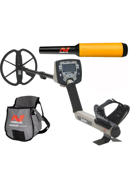 Minelab Safari Multi-Frequenz Metalldetektor mit Pro-Find 20 Pinpointer