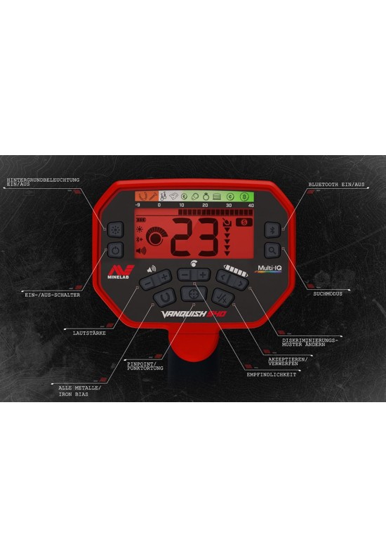 Minelab Vanquish 540 Pro-Pack Metalldetektor mit Pro-Find 20 Pinpointer